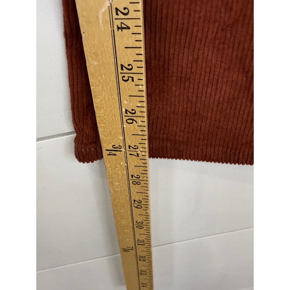 Levi's PREMIUM 70s High Flare Pants Women 25 Rust Corduroy High Waisted Boho - Picture 8 of 11